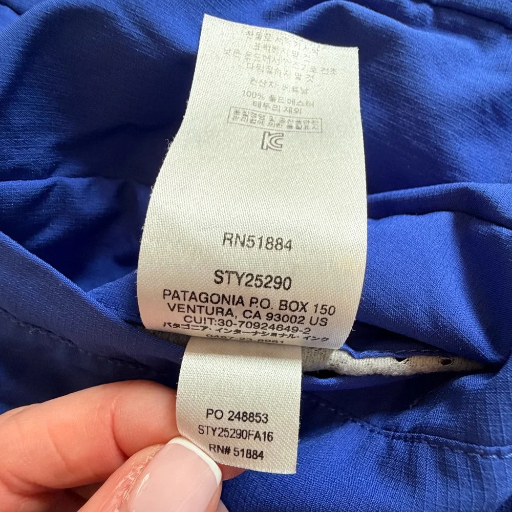 Patagonia Reversible Snap-T Pullover Youth XL Blue Nylon Fleece FA16‎ STY25290